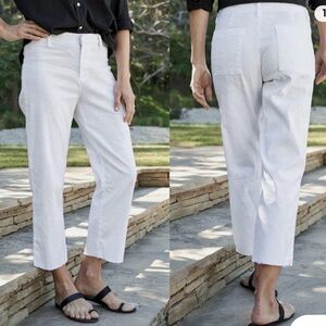 Frank & Eileen kinsale fllax cropped raw ham pants